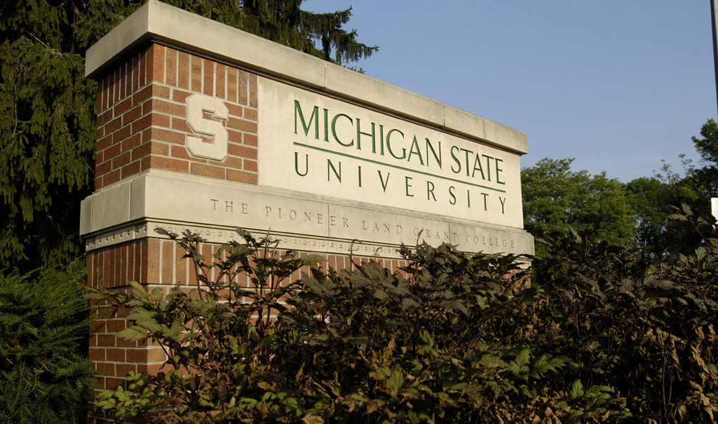 Michigan State University Sign