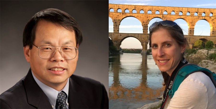 Jianguo “Jack” Liu (left) and Phoebe Zarnetske (right)