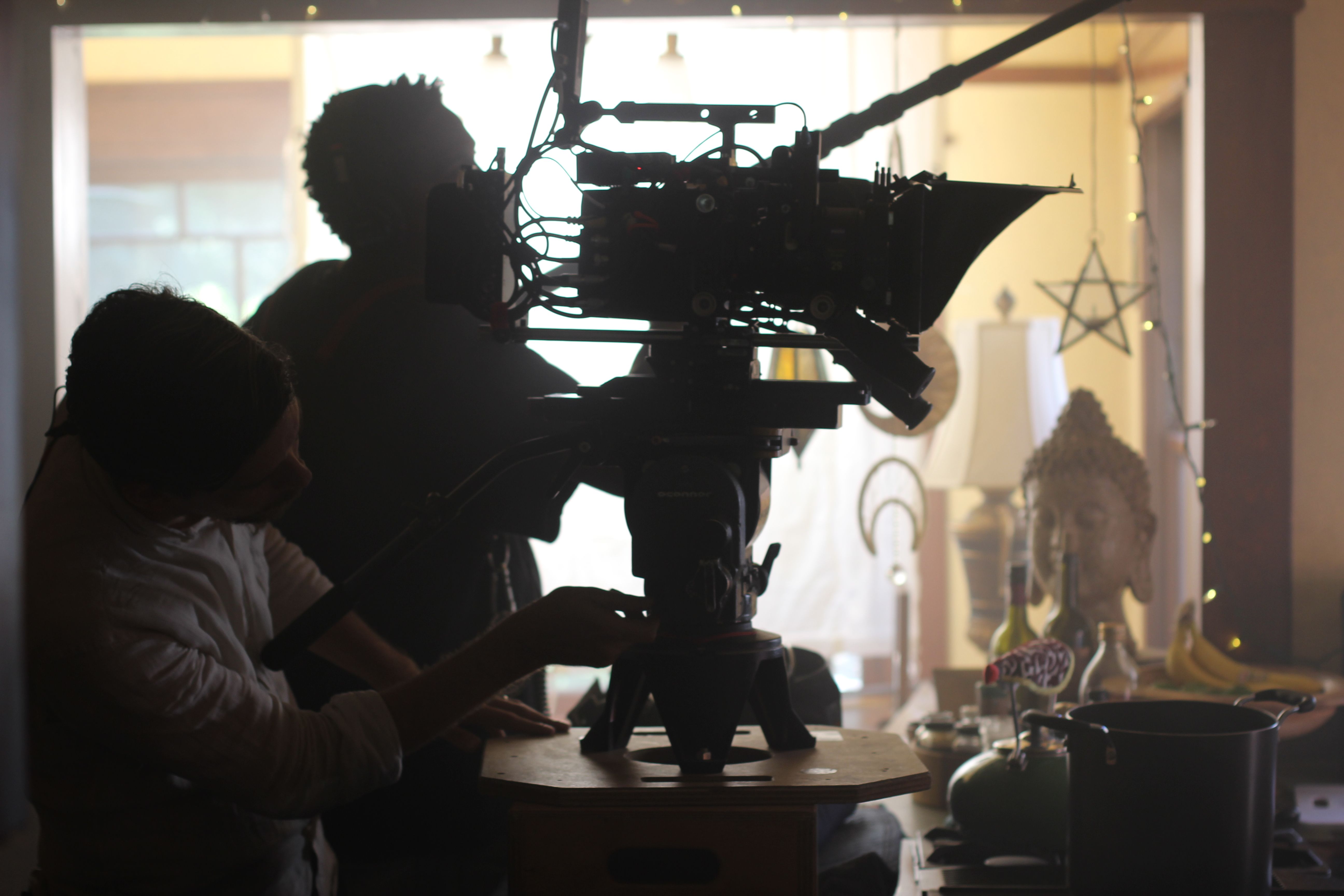 A film crew on the set of a film written and directed by Ryan Welsh