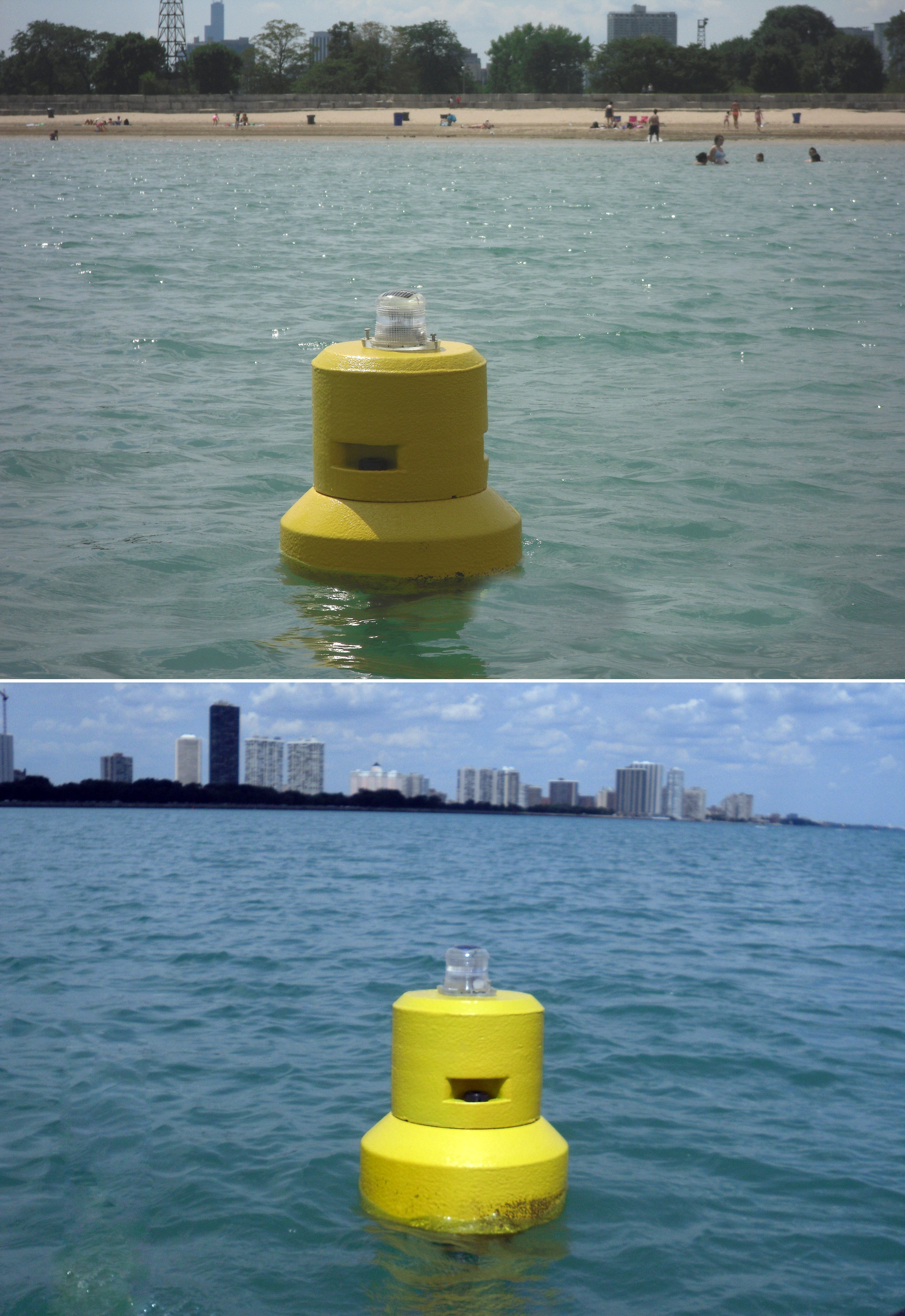 Buoys monitoring water quality
