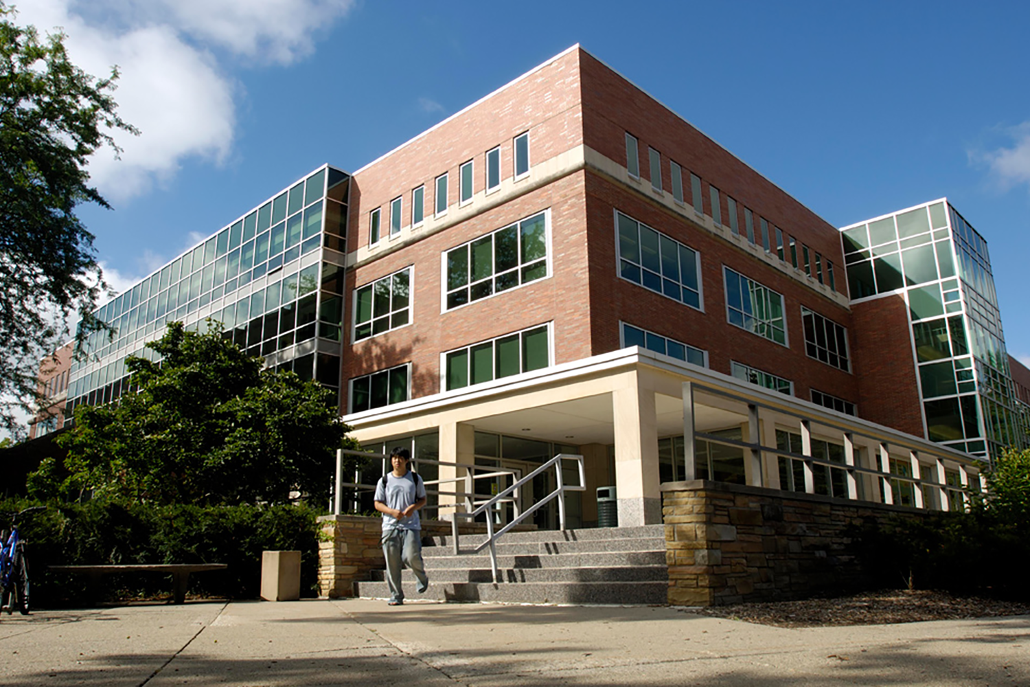 Exterior view of the library on the campus of Michigan State University