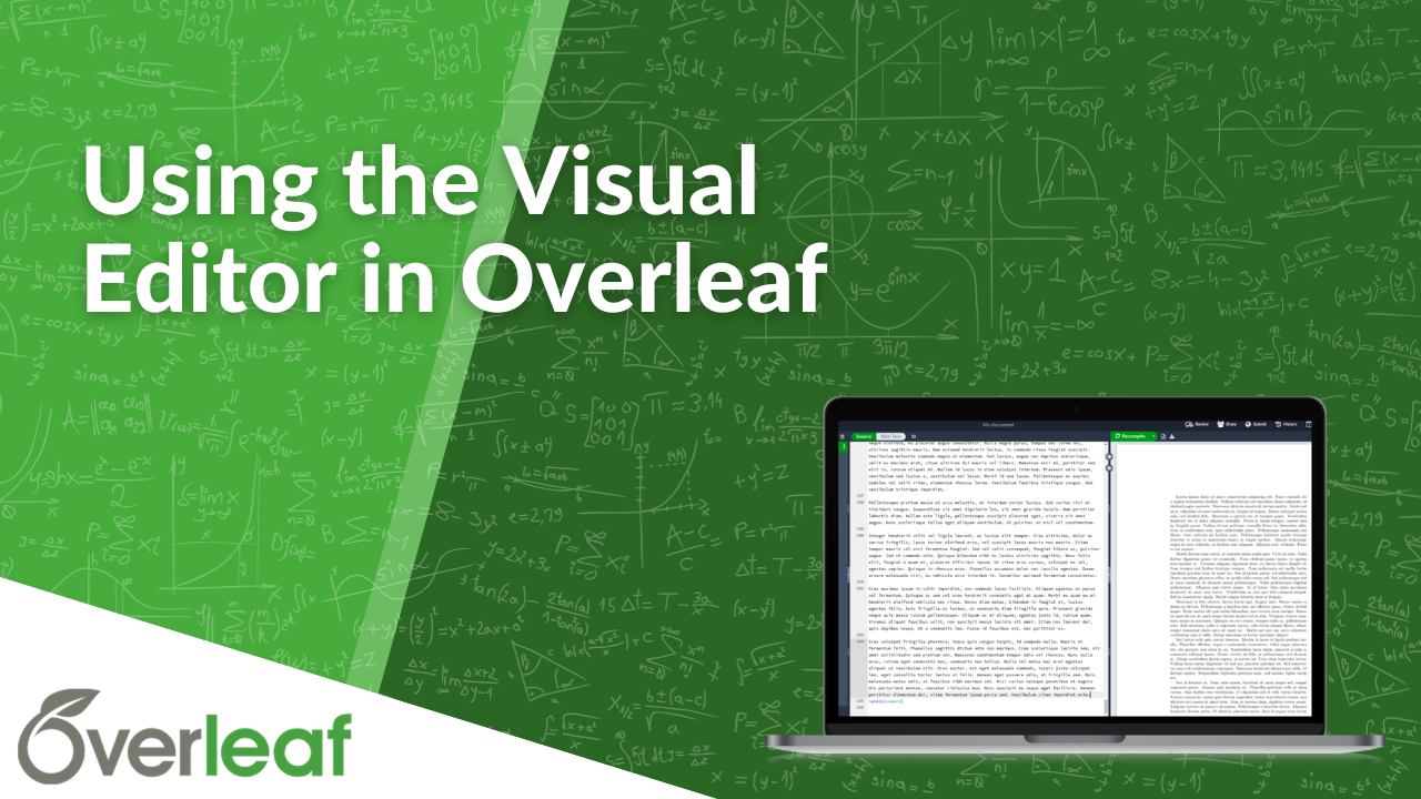 Using the Visual Editor in Overleaf