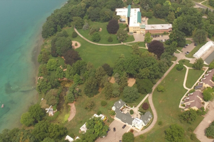 An aerial view of the Kellogg Biological Station