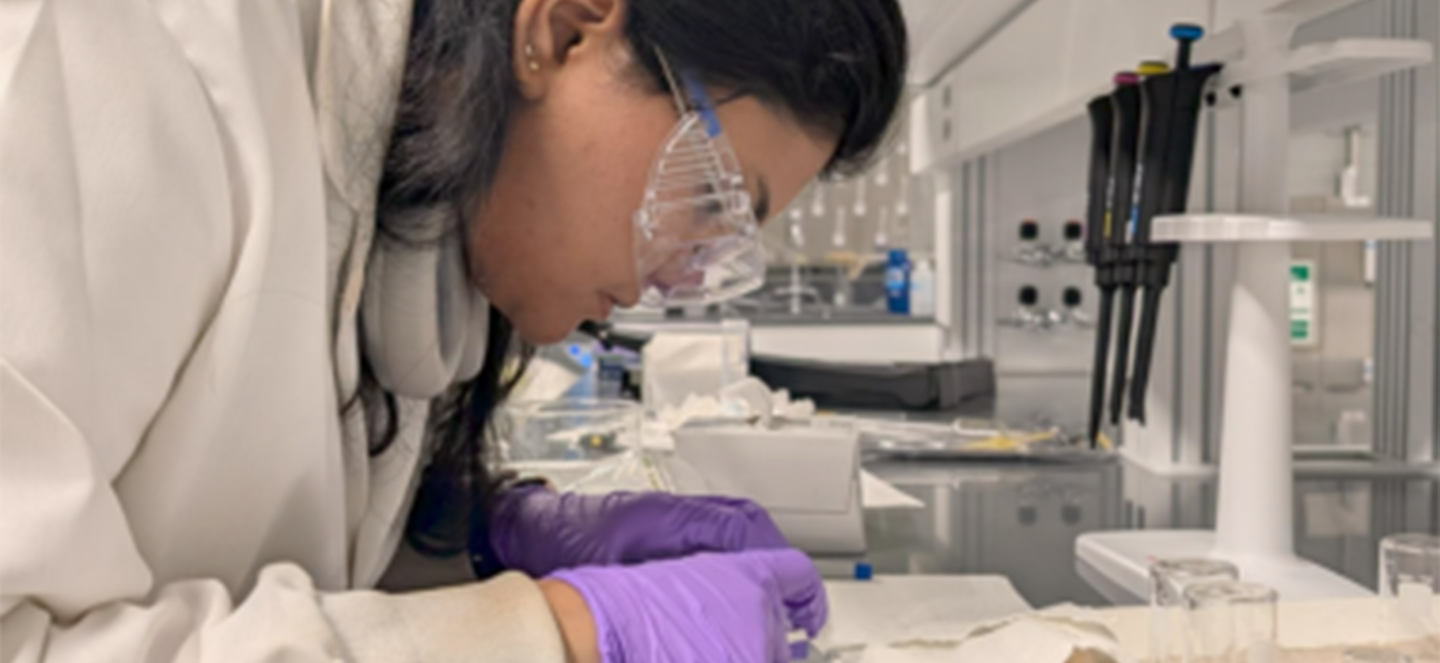 Deepika Davuluri in a lab