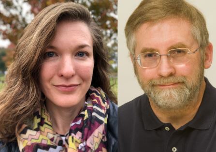 Head shot images of Sara and Tom
