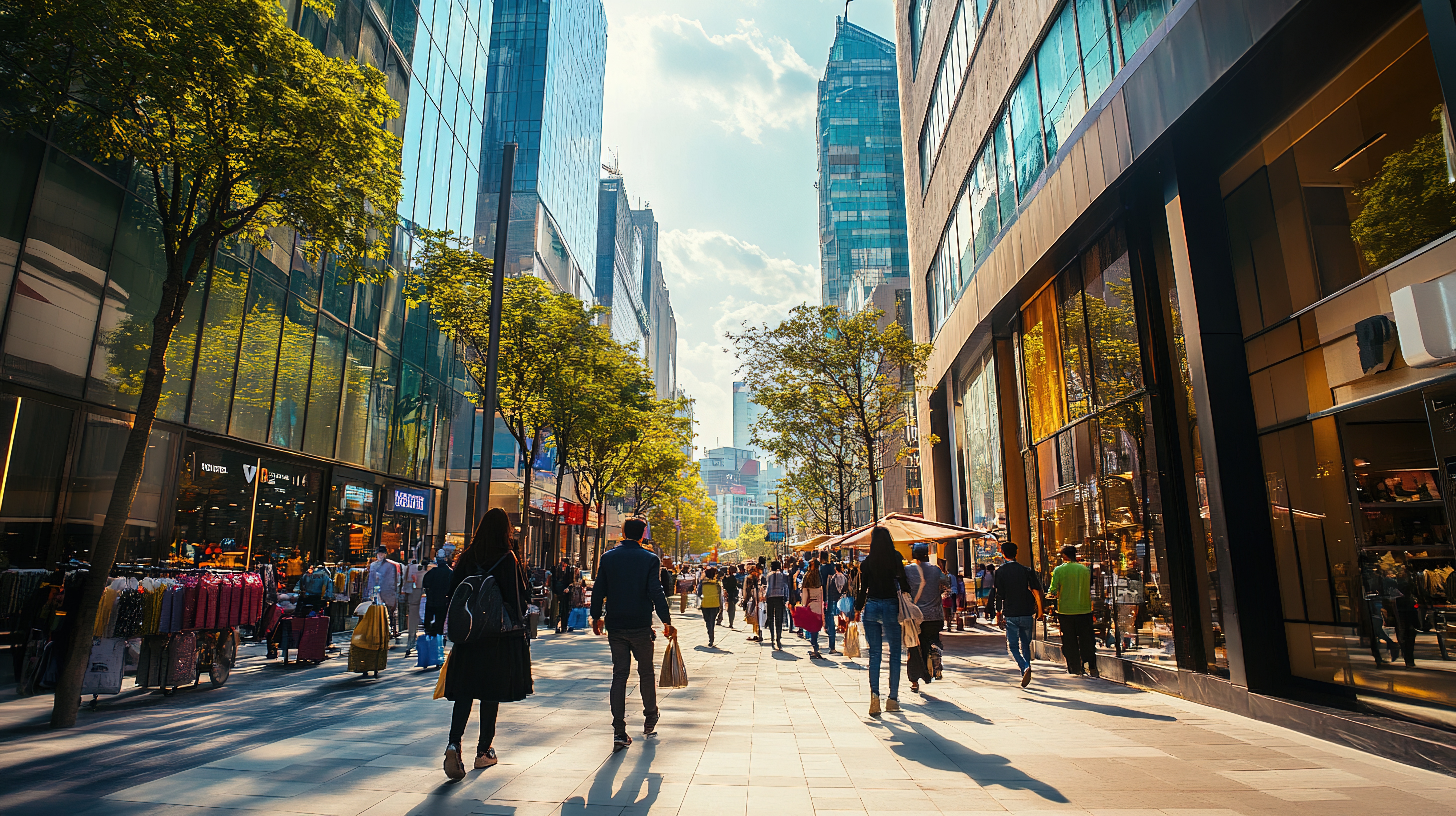 A bustling city street