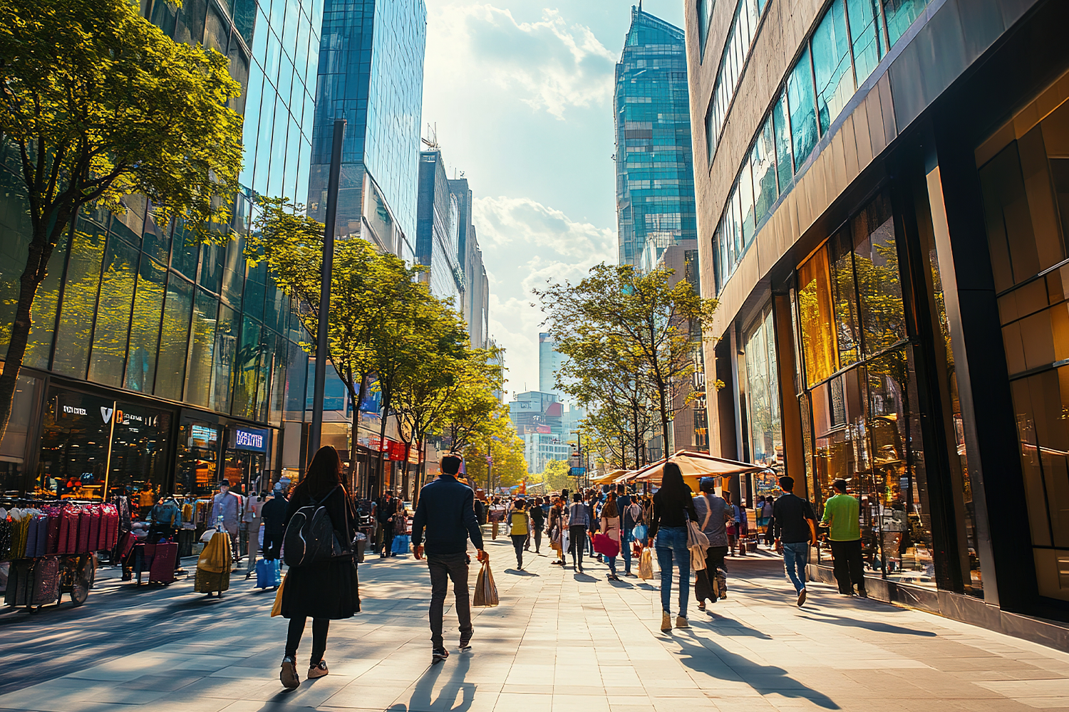 A bustling city street