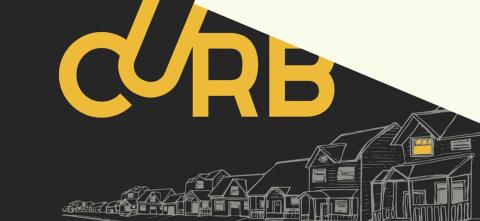 Graphic design featuring CURB program logo