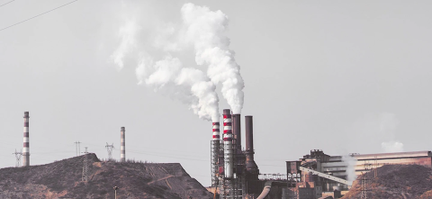 Smoke stacks contributing to air pollution