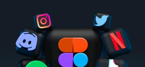 Icons circling around each other (Spotify, Discord, TikTok, Netflix, Twitter)