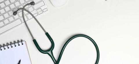 A stethoscope on a table