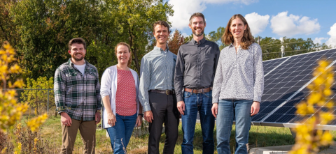 Research team posing