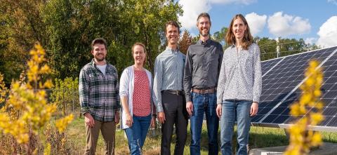 Research team posing