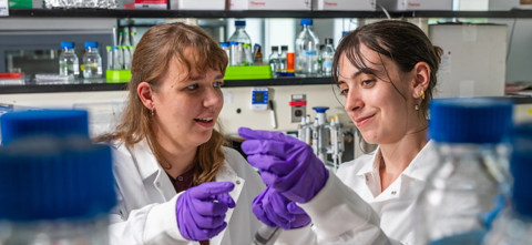 Two scientists in a laboratory