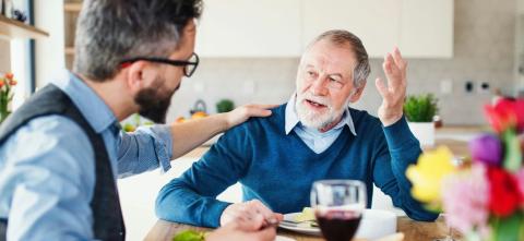 Person comforting another person