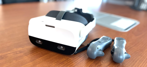Virtual reality headset and controllers