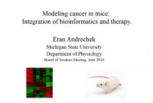 Cover slide of mouse models in cancer research presentation