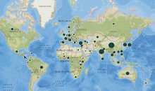 Map of MSU Research around the world