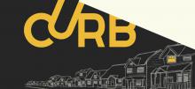 Graphic design featuring CURB program logo