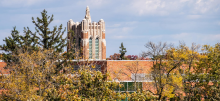 MSU Beaumon Tower in the background over campus