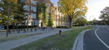 A photo of the Natural Science building of MSU on a sunny day