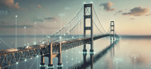 Bridge being analyzed by AI