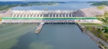 Drone view of the Belo Monte hydroelectric power plant