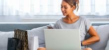 Person online shopping