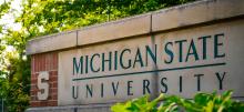Michigan State University sign