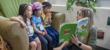 Person reading to children
